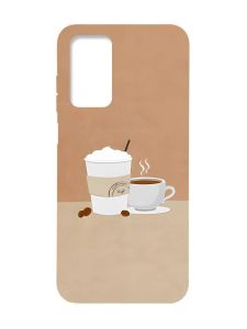 Матовий чохол з чорними боками на Xiaomi Redmi Note 11 4G :: Кава (принт 108)