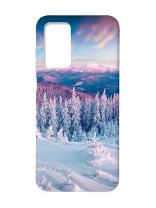 Матовий чохол з чорними боками на Xiaomi Redmi Note 11 4G :: Зимові гори (принт 163)