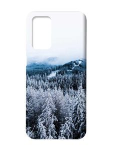 Матовий чохол з чорними боками на Xiaomi Redmi Note 11 4G :: Зимовий ліс (принт 164)