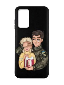 Матовий чорний чохол на Xiaomi Redmi Note 11 4G :: Подарунок Перемога (патріотичний принт 178)