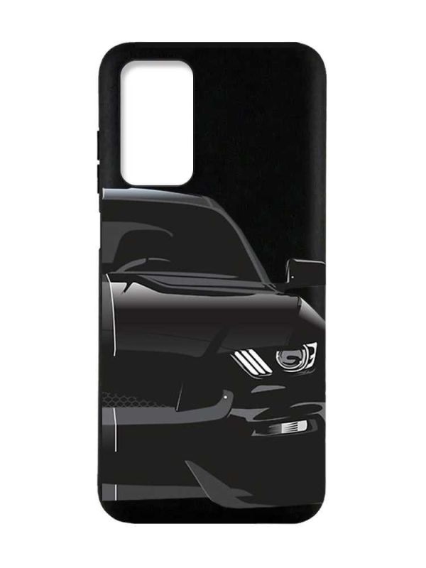 Матовий чорний чохол на Xiaomi Redmi Note 11 4G :: Авто чорне (принт 232)