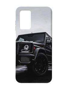 Матовий чохол з чорними боками на Xiaomi Redmi Note 11 4G :: Авто чорне (принт 234)