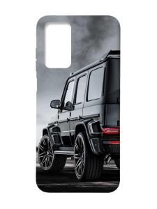 Матовий чохол з чорними боками на Xiaomi Redmi Note 11 4G :: Авто чорне (принт 235)