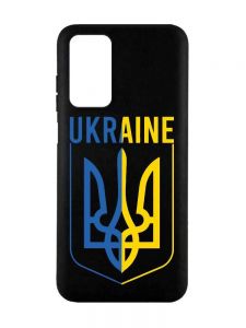 Матовий чорний чохол на Xiaomi Redmi Note 11 4G :: Тризуб (патріотичний принт 254)