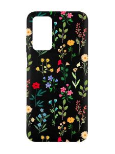 Матовий чорний чохол на Xiaomi Redmi Note 11 4G :: Квітковий фон (принт 269)