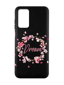 Матовий чорний чохол на Xiaomi Redmi Note 11 4G :: Віночок з сакури (принт 284)