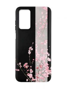 Матовий чорний чохол на Xiaomi Redmi Note 11 4G :: Сакура у цвіті (принт 286)