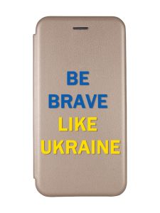 Чохол-книжка з малюнком для Samsung Galaxy A54 5G Золотий :: Сміливість (патріотичний принт 5)