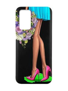 Матовий чорний чохол на Xiaomi Redmi Note 11 4G :: Квітковий настрій (принт 226)