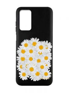 Матовий чорний чохол на Xiaomi Redmi Note 11 4G :: Букет ромашок (принт 40)