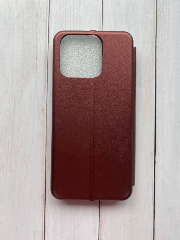 Чохол-книжка з малюнком для Xiaomi Redmi 12C Бордовий :: Дівчина з півоніями (принт 11)