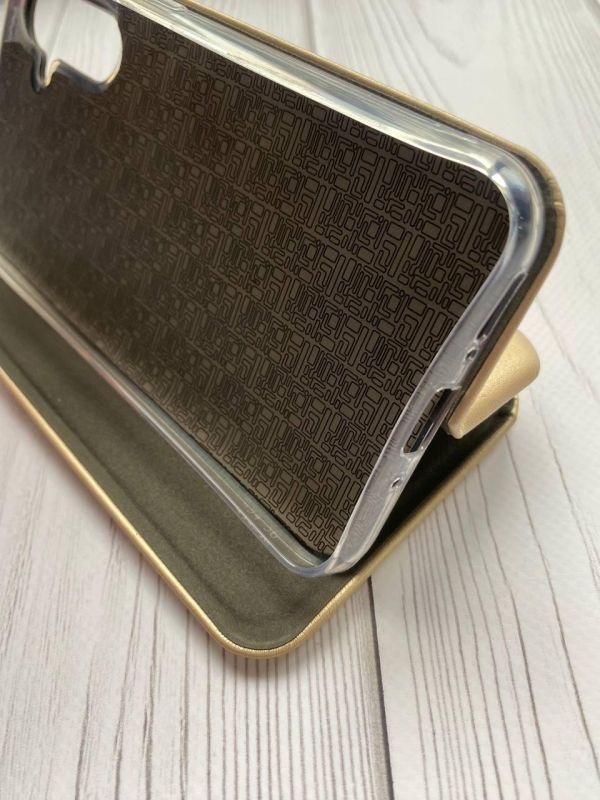Чохол-книжка з малюнком для Samsung Galaxy A54 5G Золотий :: Дівчина з паспортом (патріотичний принт 12)
