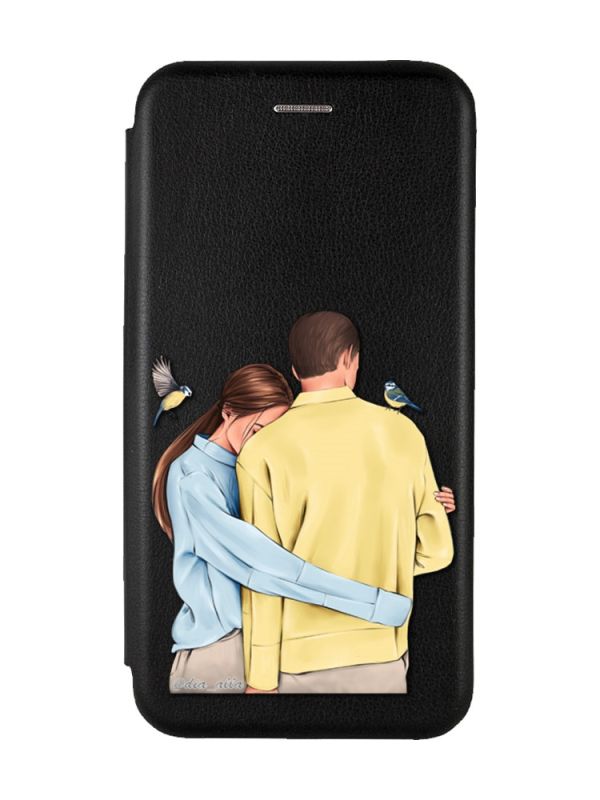 Чохол-книжка з малюнком для Samsung Galaxy A12 Чорний :: Українська пара (принт 14)