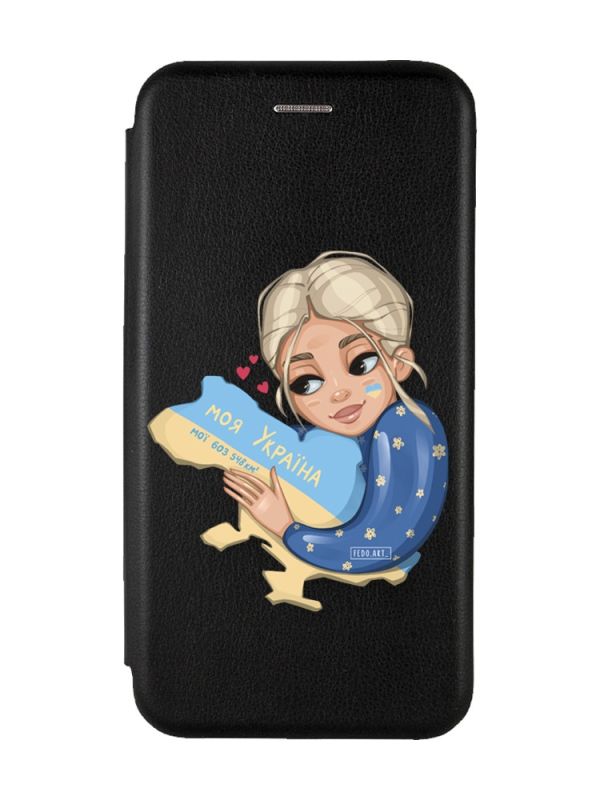 Чохол-книжка з малюнком для Samsung Galaxy A54 5G Чорний :: Моя Україна (патріотичний принт 24)