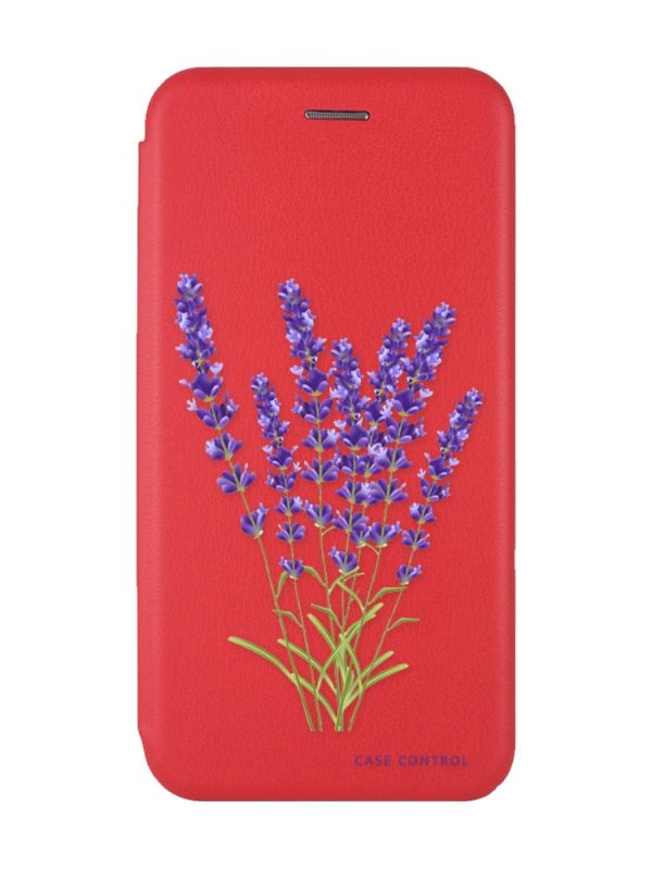 Чохол-книжка з малюнком для Samsung Galaxy A54 5G Червоний :: Лаванда (принт 28)