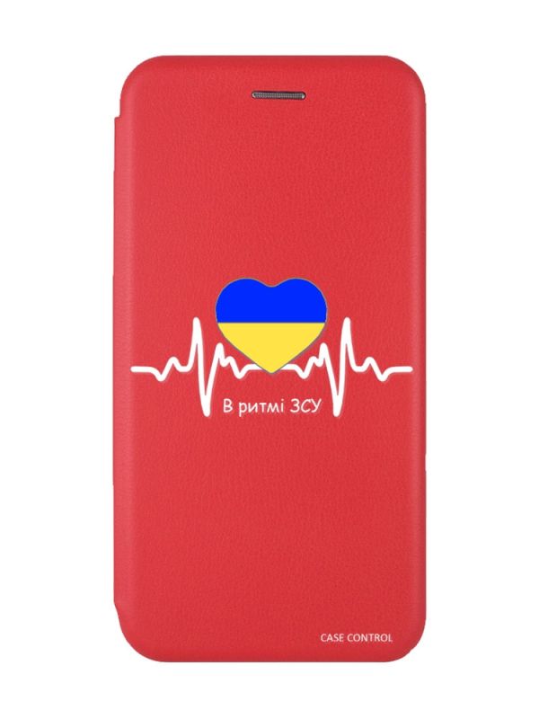 Чохол-книжка з малюнком для Samsung Galaxy A54 5G Червоний :: В ритмі ЗСУ (патріотичний принт 71)