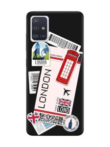 Матовий чорний чохол на Samsung Galaxy A71 / A715 :: Подорожі. Лондон (принт 326)