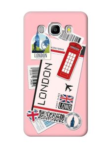 Матовий рожевий чохол на Samsung Galaxy J5(2016) J510 :: Подорожі. Лондон (принт 326)