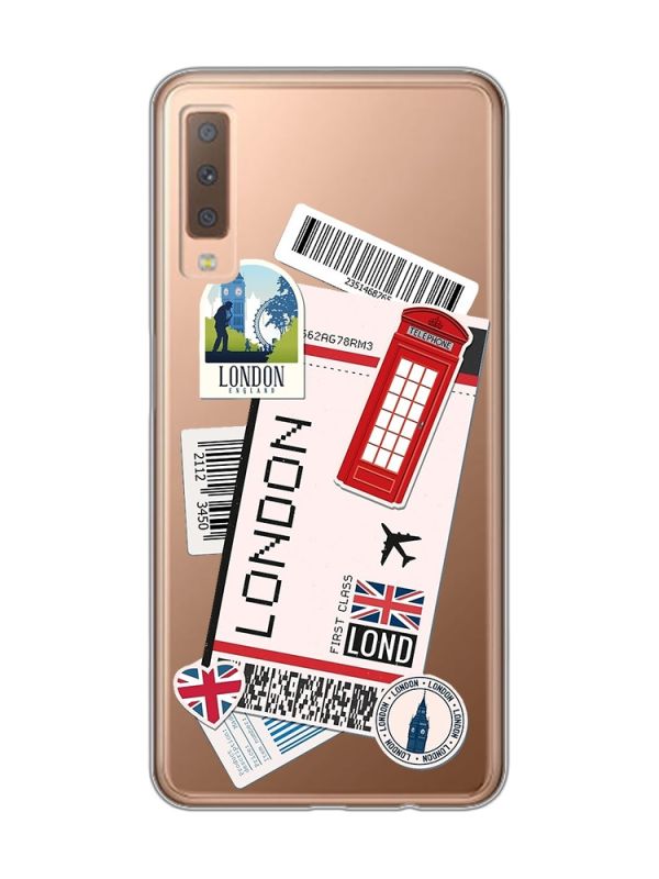 Прозорий чохол на Samsung Galaxy A7(2018) A750 :: Подорожі. Лондон (принт 326)