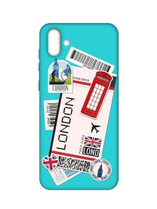 Матовий бірюзовий чохол на Samsung Galaxy A04 :: Подорожі. Лондон (принт 326)