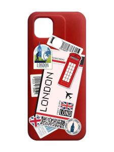 Матовий червоний чохол на Xiaomi Redmi 10C :: Подорожі. Лондон (принт 326)