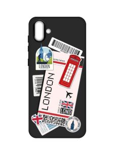 Матовий чорний чохол на Samsung Galaxy A04 :: Подорожі. Лондон (принт 326)