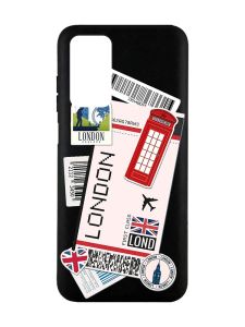 Матовий чорний чохол на Xiaomi Redmi Note 11 4G :: Подорожі. Лондон (принт 326)