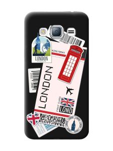 Матовий чорний чохол на Samsung Galaxy J3 / J310 :: Подорожі. Лондон (принт 326)