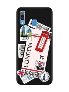 Матовий чорний чохол на Samsung Galaxy A30 (2019) / A20 (2019) :: Подорожі. Лондон (принт 326)