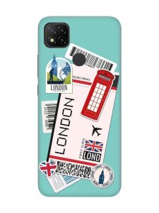 Матовий бірюзовий чохол на Xiaomi Redmi 9C/10A :: Подорожі. Лондон (принт 326)