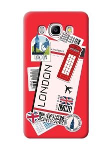 Матовий червоний чохол на Samsung Galaxy J5 (2016) J510 :: Подорожі. Лондон (принт 326)
