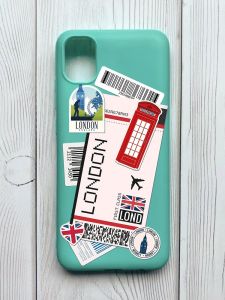 Матовий бірюзовий чохол на Samsung Galaxy A04E / A042 :: Подорожі. Лондон (принт 326)