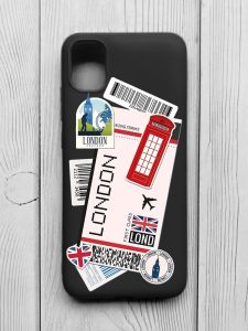 Матовий чорний чохол на Samsung Galaxy A04E/A042 :: Подорожі. Лондон (принт 326)