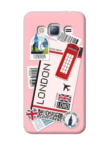 Матовий рожевий чохол на Samsung Galaxy J3 / J310 :: Подорожі. Лондон (принт 326)