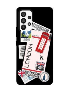 Матовий чорний чохол на Samsung Galaxy A53 4G/5G :: Подорожі. Лондон (принт 326)