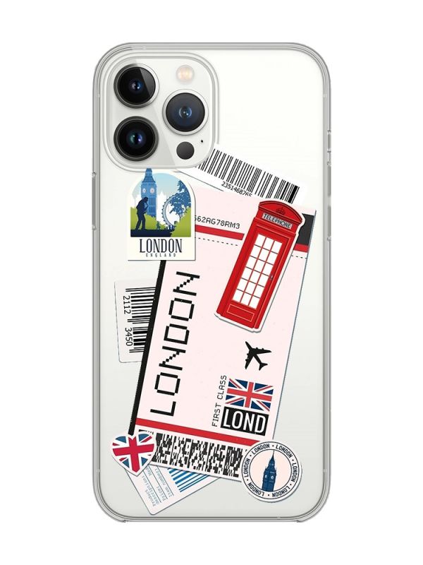 Прозорий чохол із захистом камери на iPhone 14 Pro :: Подорожі. Лондон (принт 326)