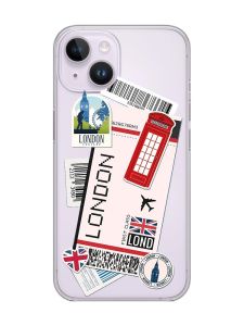 Прозорий чохол із захистом камери на iPhone 14 :: Подорожі. Лондон (принт 326)