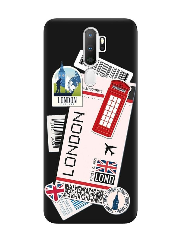 Матовий чорний чохол на Oppo A5 :: Подорожі. Лондон (принт 326)