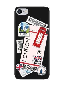 Матовий чорний чохол на iPhone 7 / 8 :: Подорожі. Лондон (принт 326)