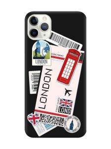 Матовий чорний чохол на iPhone 11 Pro Max (6.5) :: Подорожі. Лондон (принт 326)