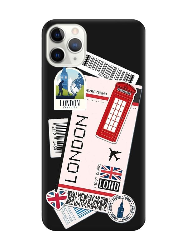 Матовий чорний чохол на iPhone 11 Pro Max (6.5) :: Подорожі. Лондон (принт 326)
