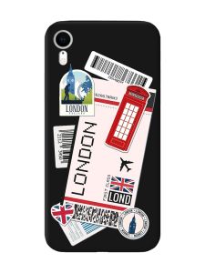 Матовий чорний чохол на Apple iPhone XR :: Подорожі. Лондон (принт 326)