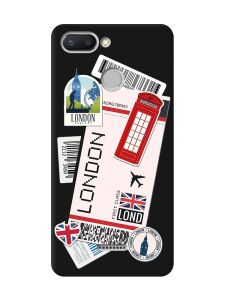 Матовий чорний чохол на Xiaomi Redmi 6 :: Подорожі. Лондон (принт 326)