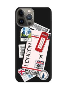 Матовий чорний чохол на Apple iPhone 13 Pro :: Подорожі. Лондон (принт 326)