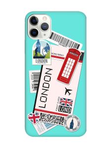 Матовий бірюзовий чохол на iPhone 11 Pro Max (6.5) :: Подорожі. Лондон (принт 326)