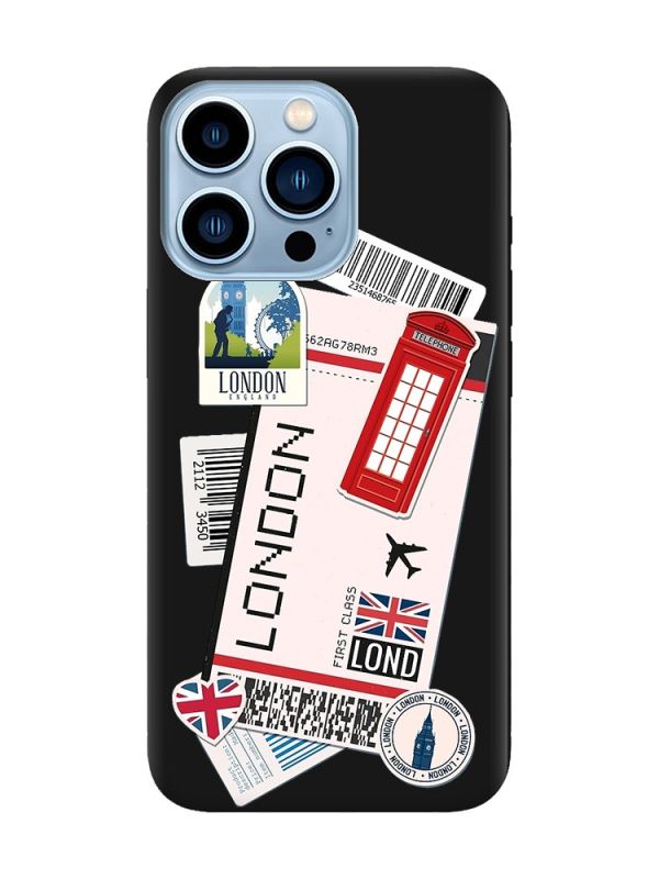 Матовий чорний чохол на Apple iPhone 13 Pro Max :: Подорожі. Лондон (принт 326)