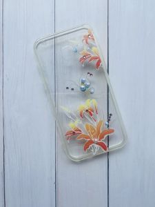 Силіконовий чохол з камінням для Samsung Galaxy А3(2017) А320 Лілії