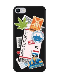 Матовий чорний чохол на iPhone 7 / 8 :: Подорожі. Амстердам (принт 327)
