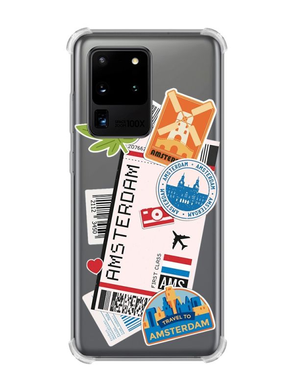 Чохол з потовщеними кутами на Samsung Galaxy S20 Ultra :: Подорожі. Амстердам (принт 327)