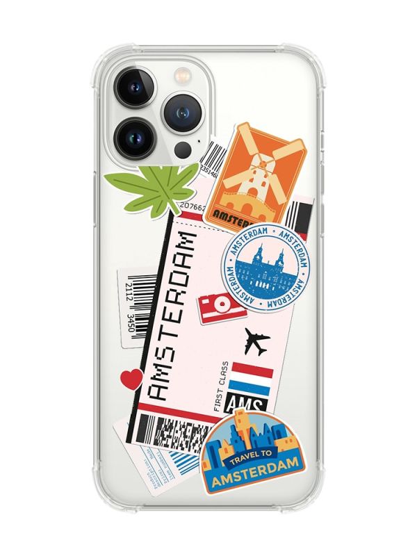Чохол із потовщеними кутами на iPhone 14 Pro Max :: Подорожі. Амстердам (принт 327)